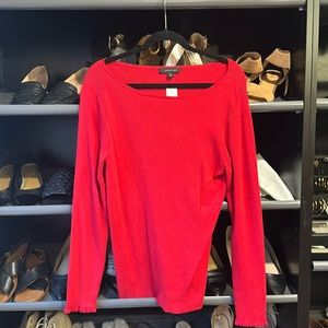 NWT Ann Taylor Ribbed Long Sleeve Sweater with Cuff Detail